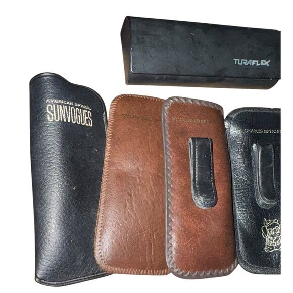 Lot of 8 Vintage Eyeglass Cases American Optical St. Charles Optical Co. Turafle - Picture 2 of 6